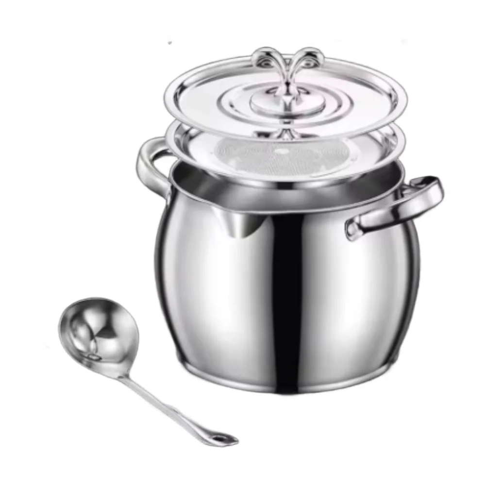 Grease Separator Jar Oil Filter Pot For Oil Preservation Easy To Clean Commercial Grade For Kitchen Countertop