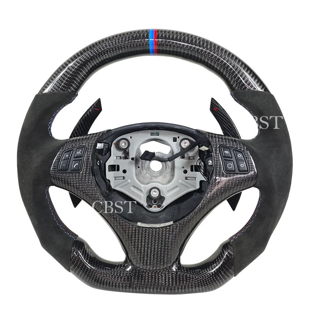 Real Carbon Fiber Steering Wheel For BMW E92 E90 3 Series E82 E84 E87 X1 320d E93 320i
