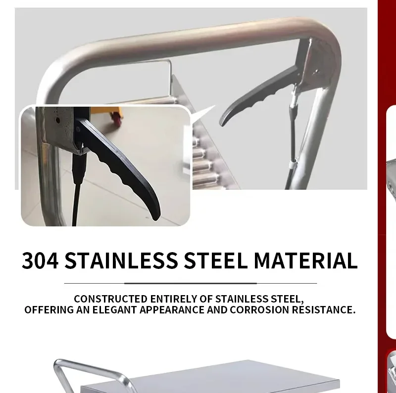 150KG/300KG/500KG Hydraulic Lift Hand Truck Single/Double Scissor Platform Stainless Steel Hand Truck Foot Pedal Con(Customized)