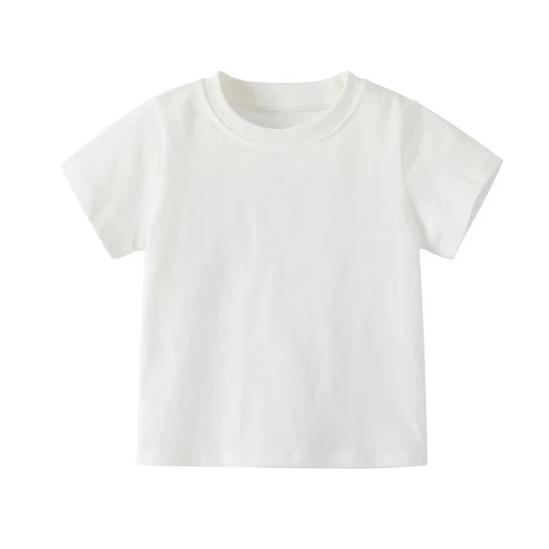 2026 تي شيرت قطني لطيف بغرز كرتونية كاجوال للأطفال موضة الصيف ملابس يومية للبنين والبنات ملابس علوية مريحة #5