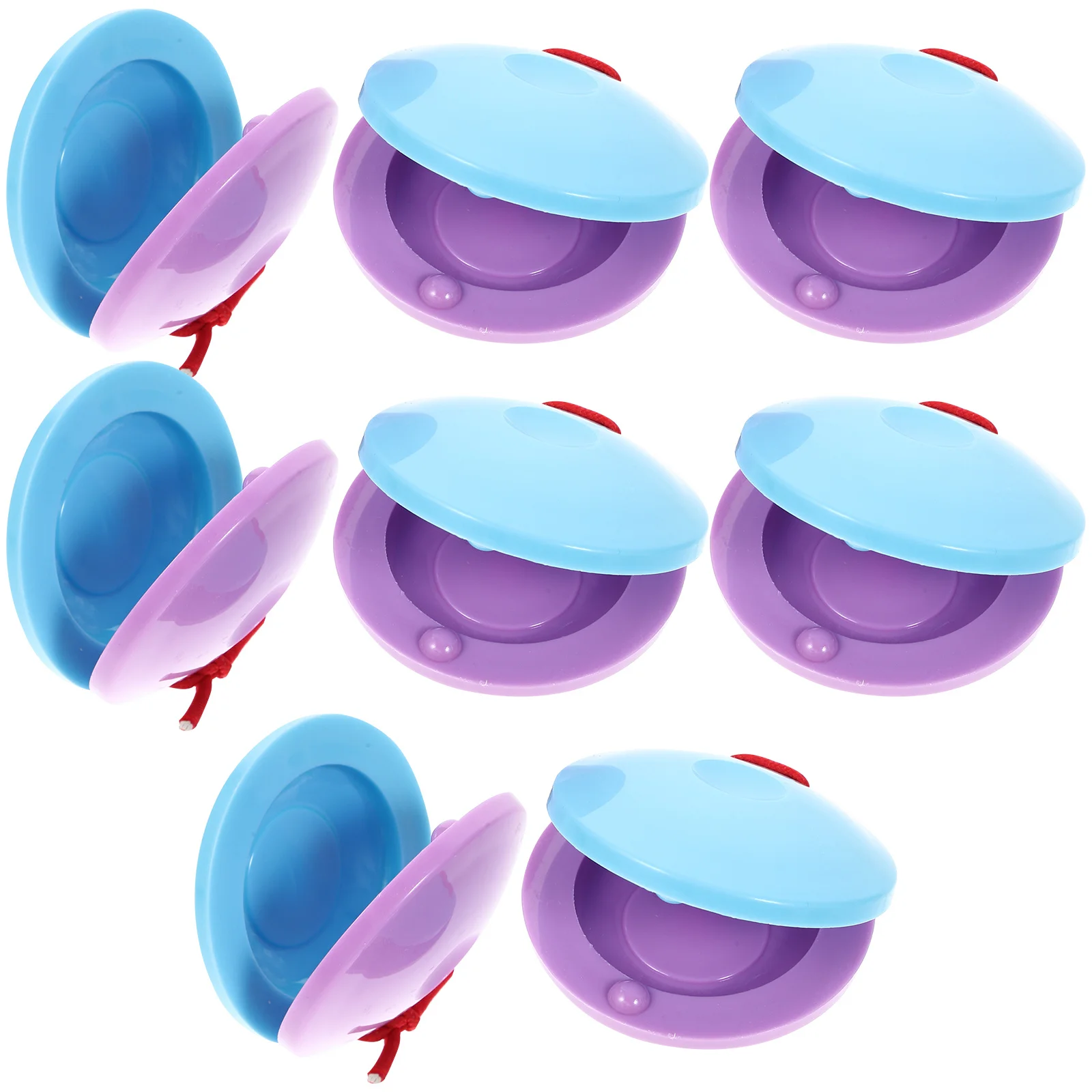 

8Pcs Plastic Finger Castanets Percussion Instruments Durable Safe Sensory Development Music Plastic Castanets