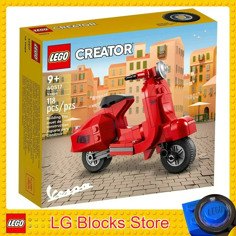 

Lego Vespa (40517) Scooter Its Handlebars and Seat, and Comes In A Bold Red Color for Children's Kids Birthday Gift
