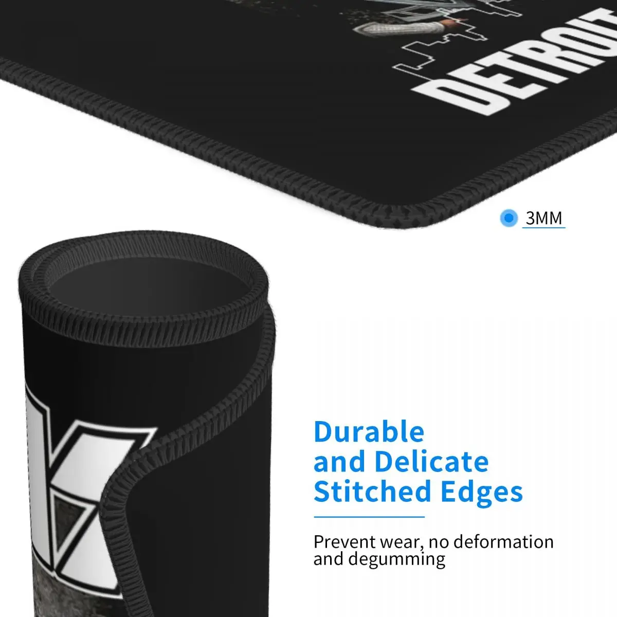 Kiss Band Detroit Rock City Mouse Pad Computer Keyboard Mouse Mat Gaming PC Laptop Desk Mat Office Accessories Table Mats