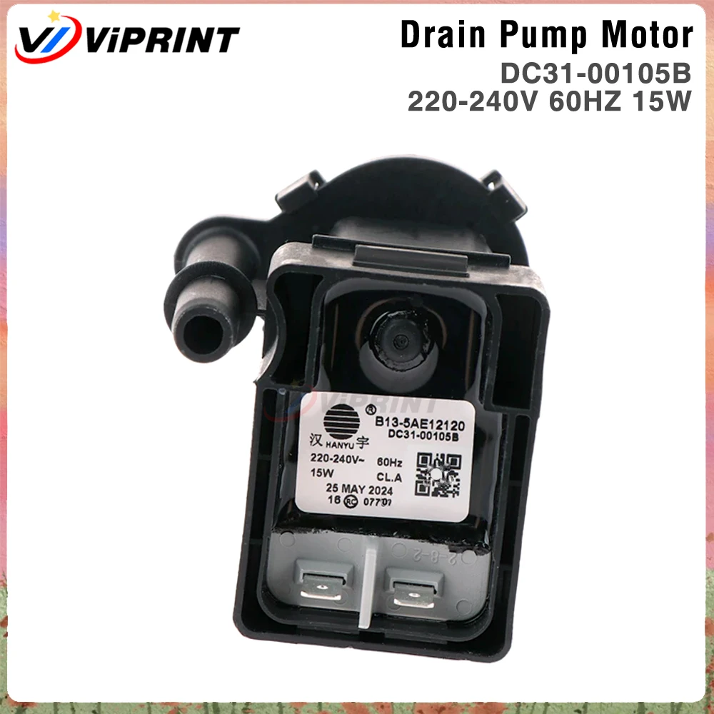DC31-00105B B13-5AE12120 Drain Pump Motor 15W 60Hz 220-240V Compatible for SamSung Dryer Clothes Drainage Pump
