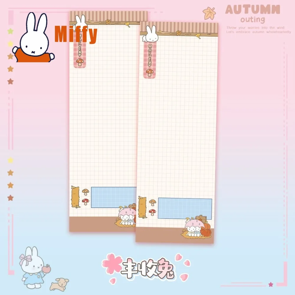 Kawaii Miffy Notepad Cute Rabbit Memo Pad Autumn Scrapbook Planner Weekly Todo List School Office Stationery Diary Journal Gift - view 5