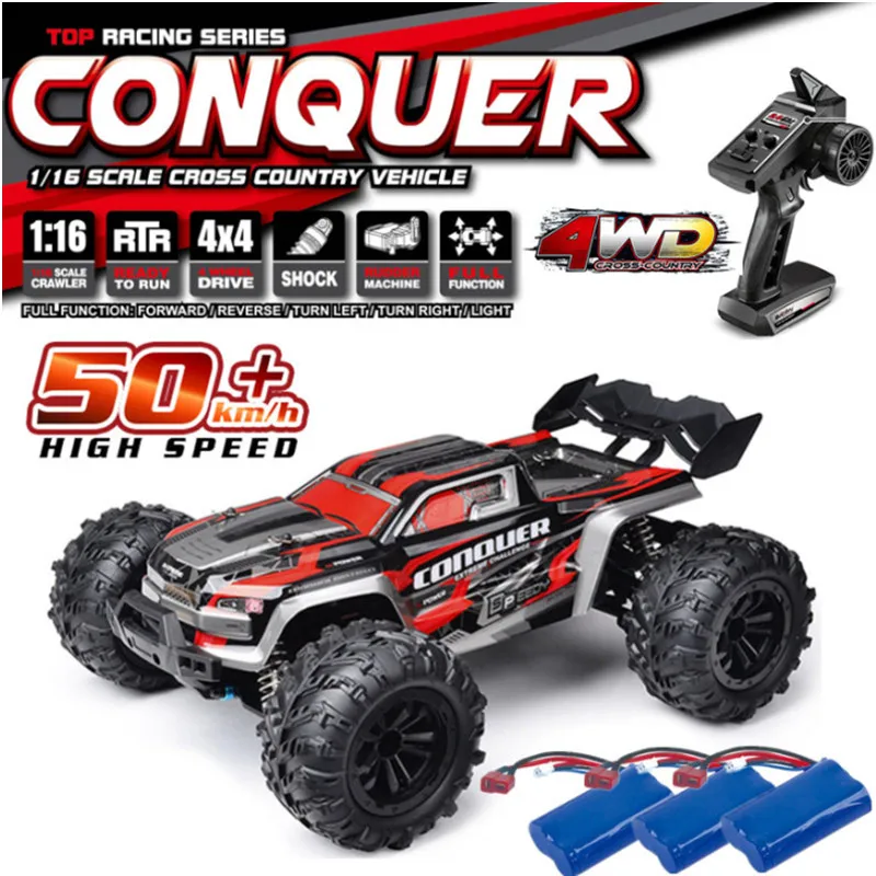 4x4 Drive Remote Control Car 2.4G High Speed Drift RC Car 4WD Led Light Off-Road Vehicle Toys Accessories For Adult Kids Gift