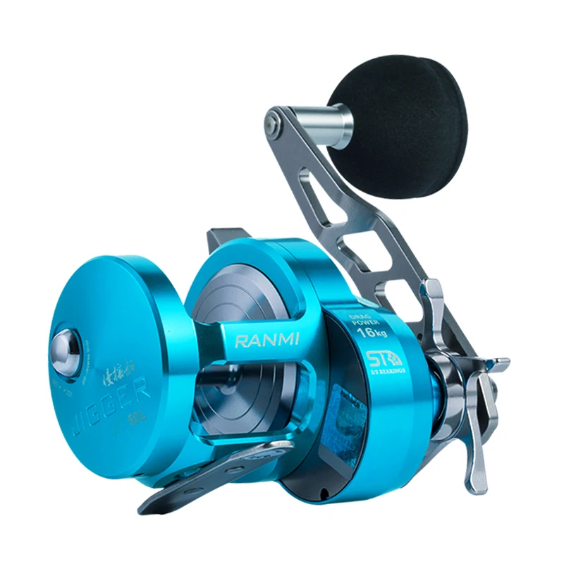 RYOBI RAMIN BT 50 reel fishing wheel max drag 16kg gear ratio 5.1:1 8+1BB fishing shark slow jigging reels