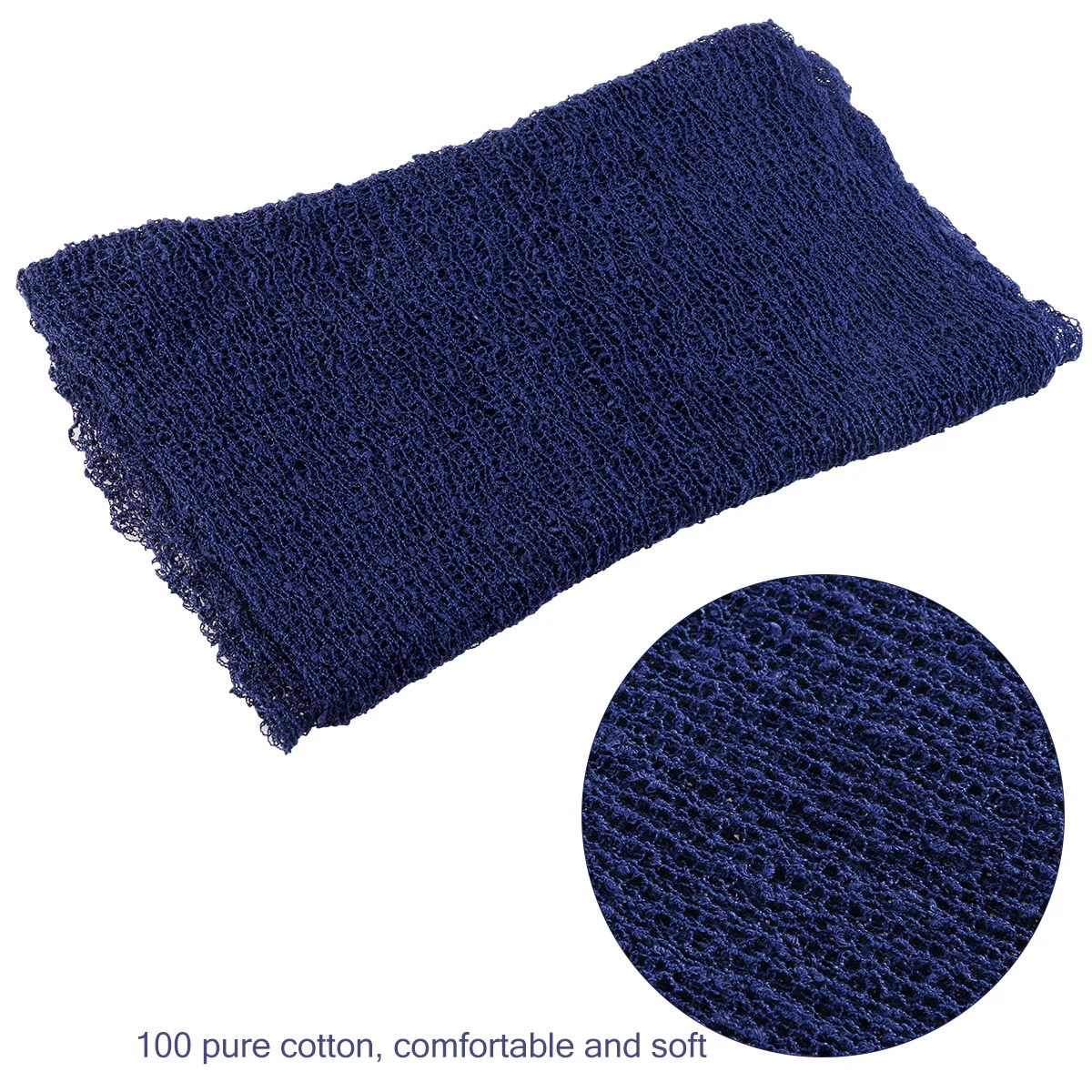 

Tinksky Newborn Baby Photo Props Stretch Wraps Blue Super Stretchy Knit Swaddle Blanket Baby Wraps Photo Prop Newborn Props