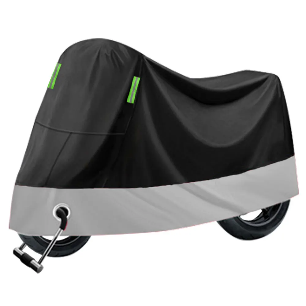 Waterproof Biker Cover Motorcycle Cover Motorbike Moto Scooter Cover UV Protector Dustproof Motorcycle Raincoat Black M-4XL