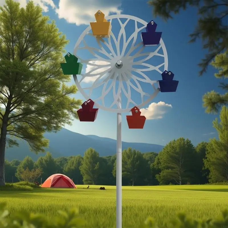 Tuin windmolen vogelvoeder roterende windwiel tuinvoedingsstation voor tuin l8rb