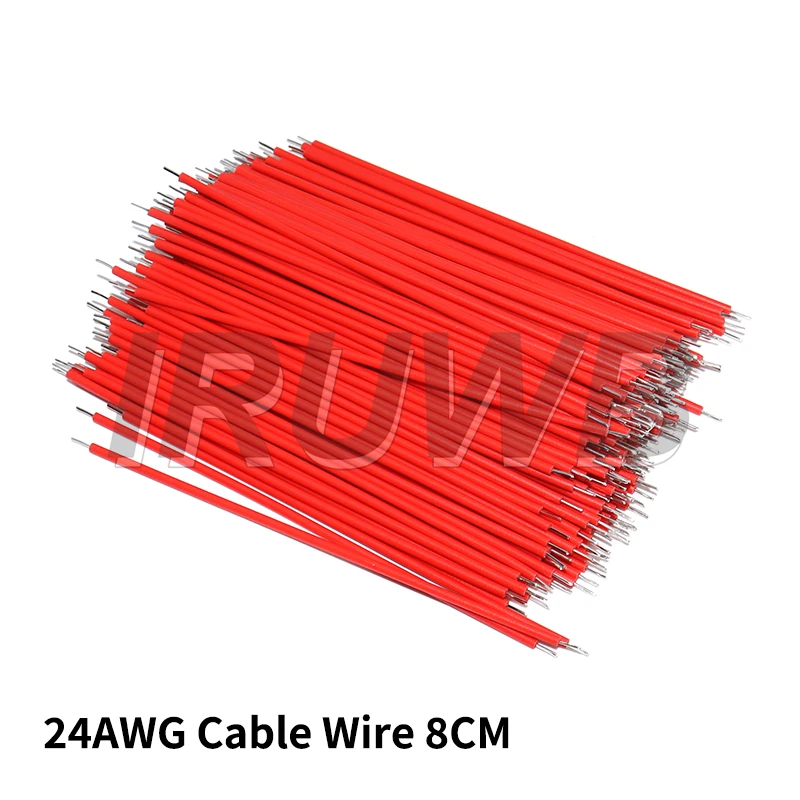24AWG 8cm 24AWG Fly Jumper Wire Cable Tin Conductor Wires 1007-24AWG Tin-Plated Breadboard Jumper Cable Wire
