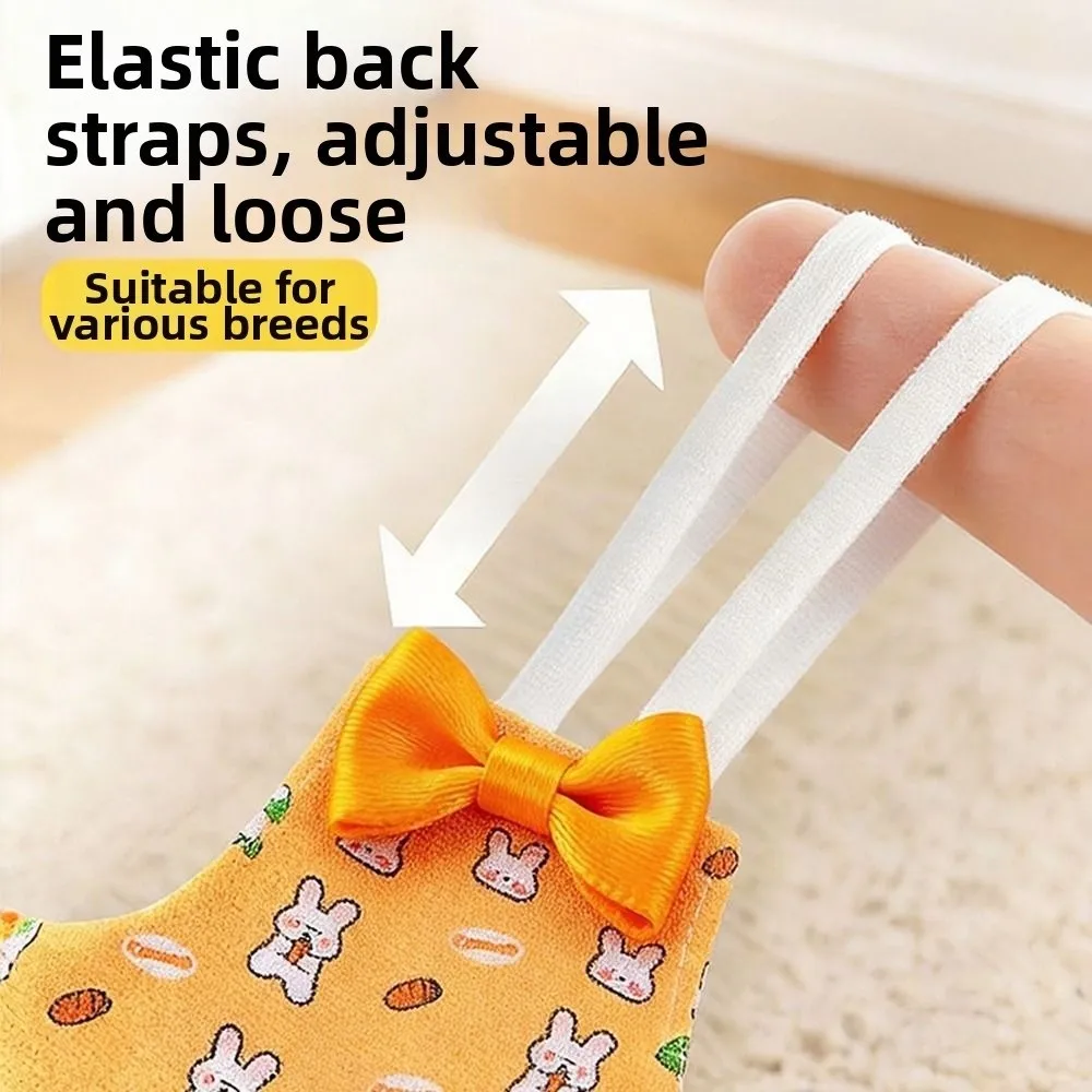 Cute Small Animals Print Parrot Diaper Washable Dirt-proof Cockatiel Pigeons with Bowtie Pet Birds Flight Suit