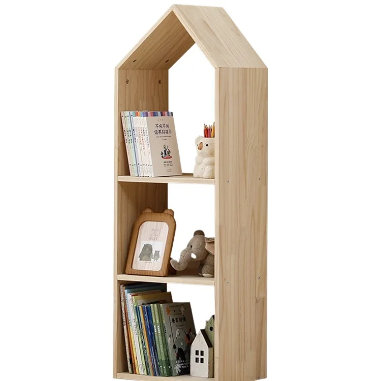 #Children's toy storage cabinet, solid wood children's car supplies, picture book shelf, storage rack, 2-in-1 baby storage cabin