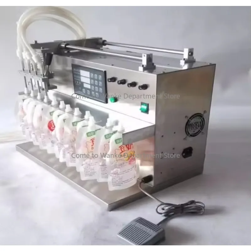 

4 Heads Semi-automatic Soymilk Standing Pouch Filling Machine