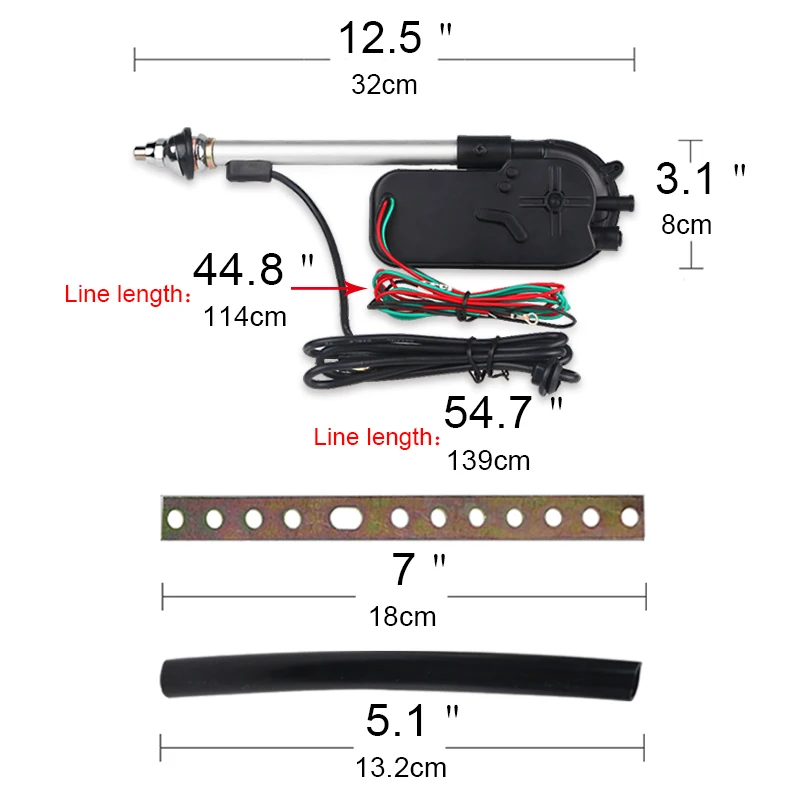 AM FM Transmitter Aerials Electric Antenna Automatic Telescopic Exterior Vehicle Accessories 12V For Car Radio Audio Universal