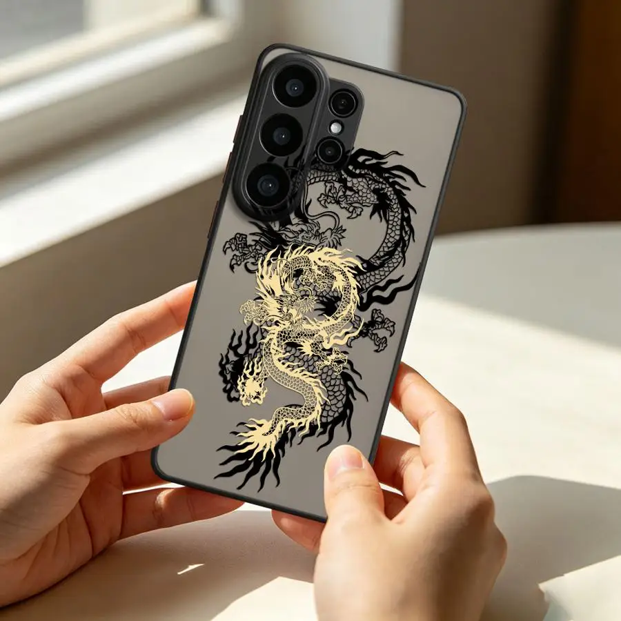 Dragon Fashion Art Case for Samsung Galaxy S26 S21 Note 20 Ultra 10+ S22 S23 FE S20 FE S24 Plus S25 Ultra Funda Back Phone Cover