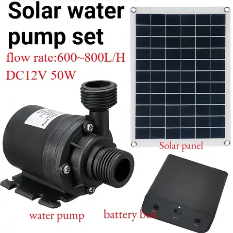 La pompe à eau solaire en silicium monocristallin 50W fonctionnent en continu à faible bruit comprend une conception de manchon sans brosse de buse DC12V