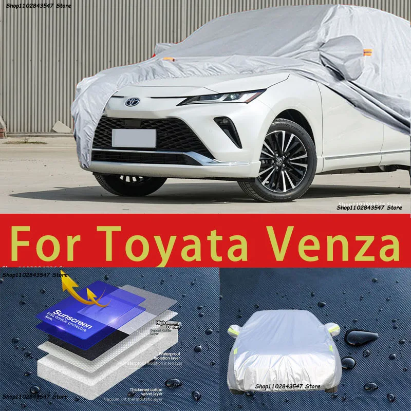 For Toyata Venza Outdoor Protection Full Car Covers Snow Cover Sunshade Waterproof Dustproof Exterior Car accessories