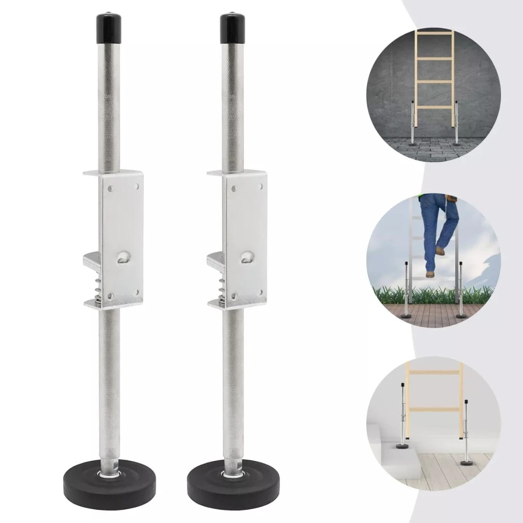 

Ladder Leveler Pair with Rubber Feet Adjustable Ladder Leg Leveler for Extension Ladders Ladder Feet Stabilizer Ladder