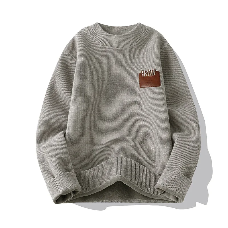 Pullover Thick Sweatshirt New Knitwear Crew Neck Fashion Top Winter Bottoming Shirt Knit Sweater Jacket Tracksuit Autumn Clothes