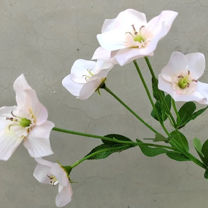 Flores falsificadas para decoração de mesa doméstica, rosas de Natal