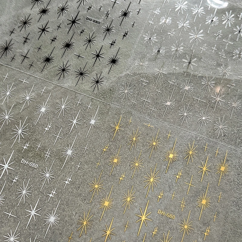 Star Radiant-calcomanías autoadhesivas 3D para uñas, diseños de líneas, suministros para decoración de manicura DIY