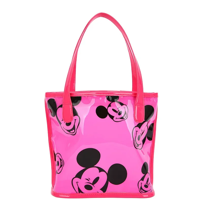 Disney Mickey shoulder bag spring and summer shoulder bag Minnie handbag female transparent mobile phone cosmetic bag cute