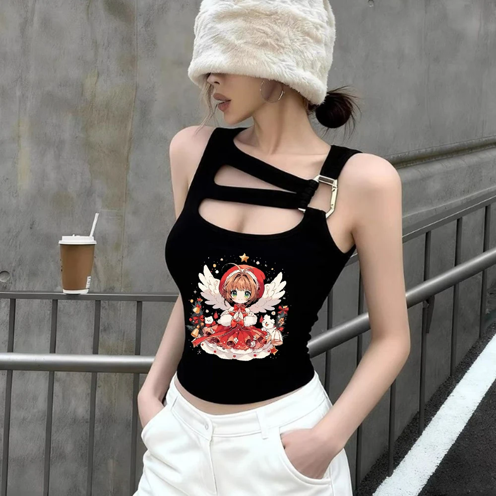 Sakura Vard Captor cropped top shoujo 2000s gothic cute emo grunge t-shirt gyaru alternative  japan clearance sales japanese