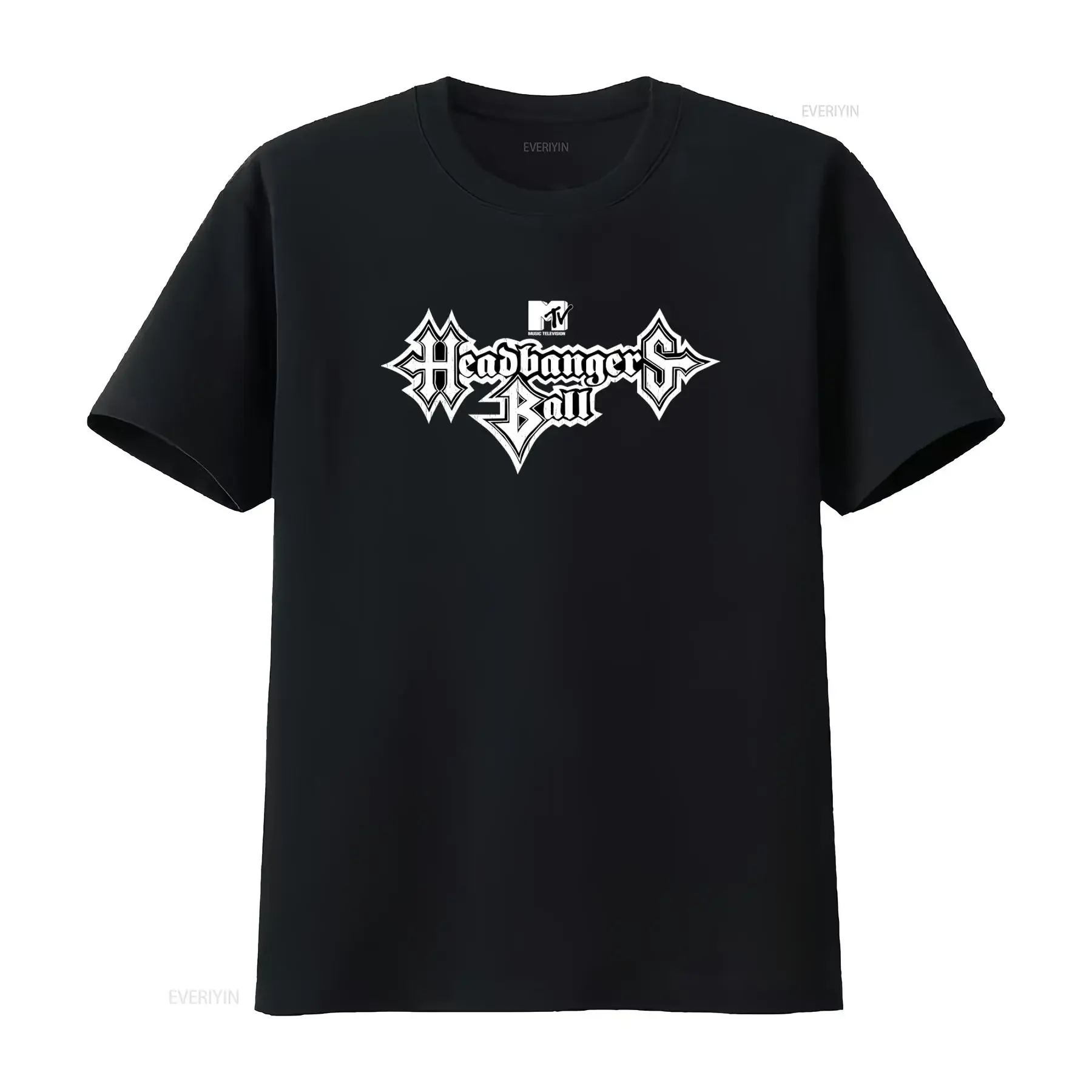 MTV Headbangers Ball T-Shirt, ein Must-Have für Rockmusik-Fans, Vintage-Washed-Soft-Top für den Alltag, bequeme Streetwear