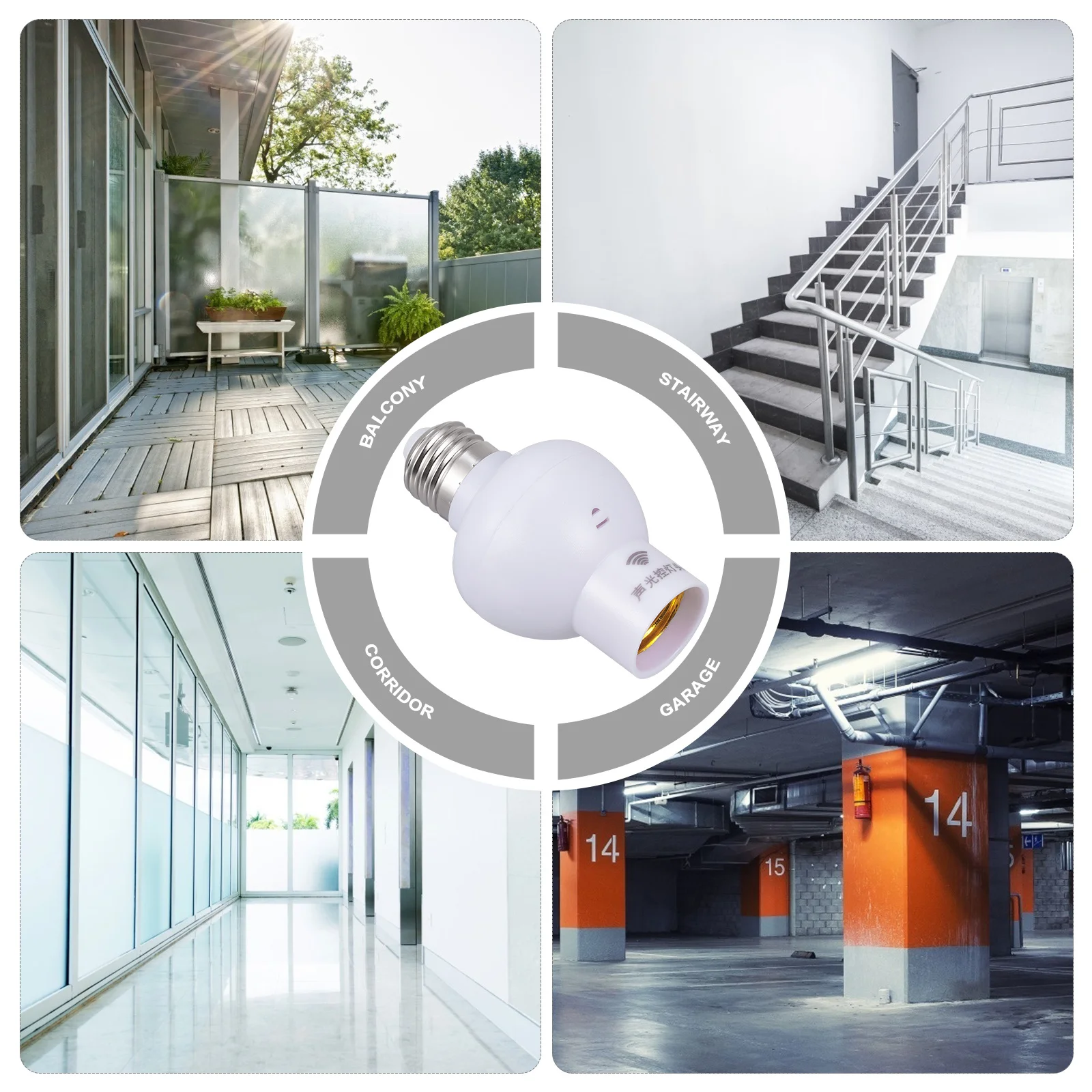 

E27 to E27 LED Light Adapter Converter Durable Practical Good Texture Easy Operate for Home Hotel Restaurant Use