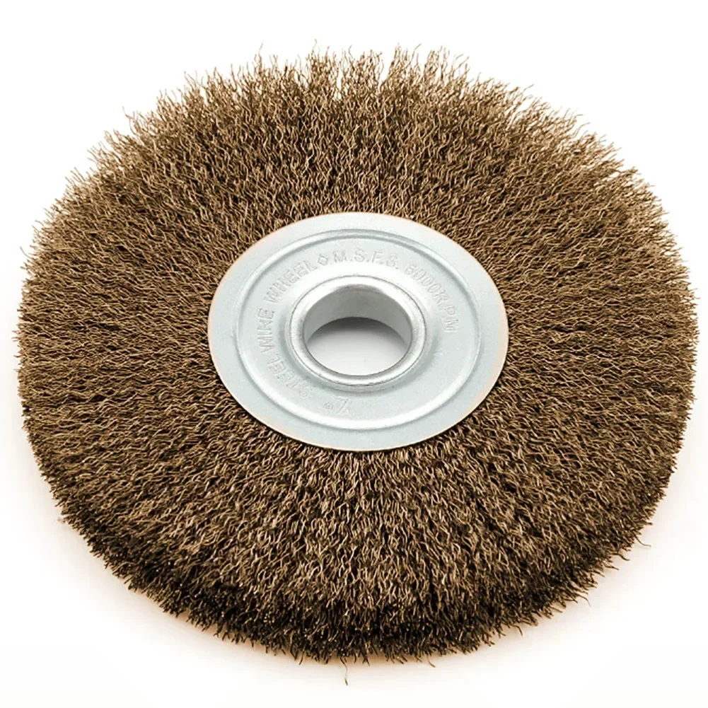 Stainless Steel Wire Wheel Brush For Angle Grinder 0.32in Bore Rotary Tools Metal Rust Removal Polishing Brush