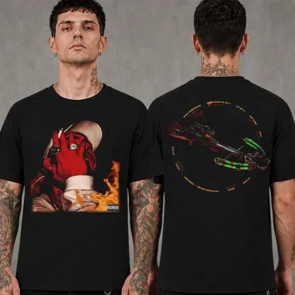 Post Malone August 26th Album Cover and Track List Double Sided T-shirt Fan Gift Daily T-shirt