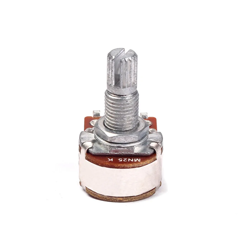 Electric Guitar Potentiometers Controller Potentiometers For Guitar Builder Mn25k Ohm Split Shaft Coarse Knurled