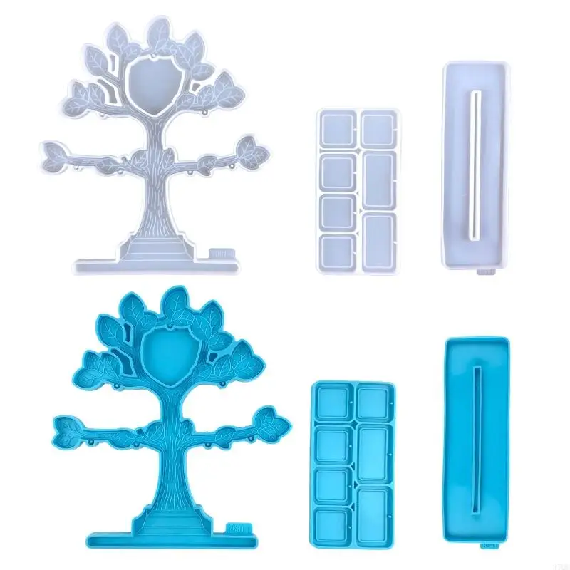 

97QE Photo Frame Tree Hanging Pendant Epoxy Resin Mold Desktop Decorations Silicone Mould DIY Crafts Home Ornaments Casting