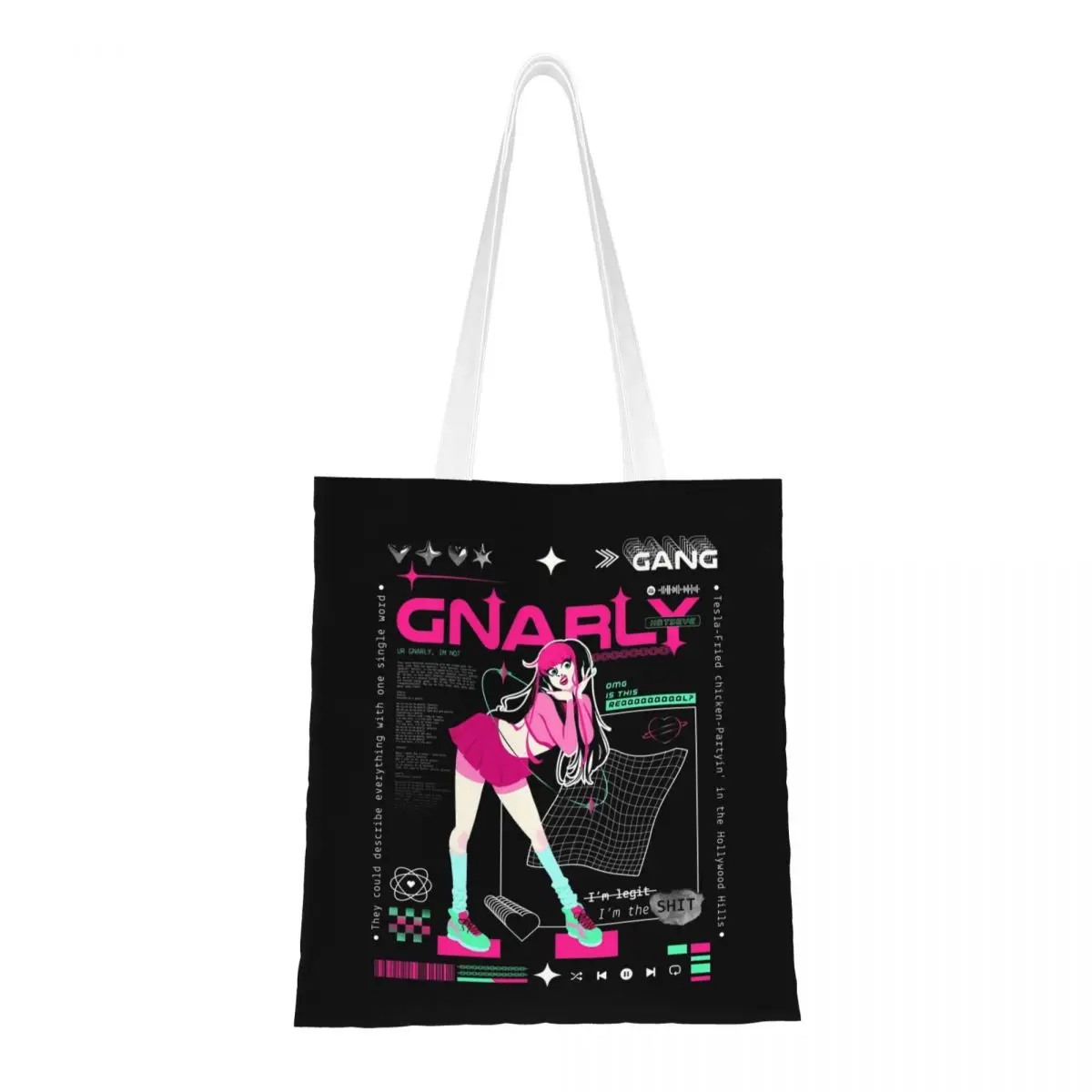 

Gnarly Katseye Kpop Girl Group Холщовая большая сумка Многоразовые повседневные сумки уникального дизайна для женщин и мужчин