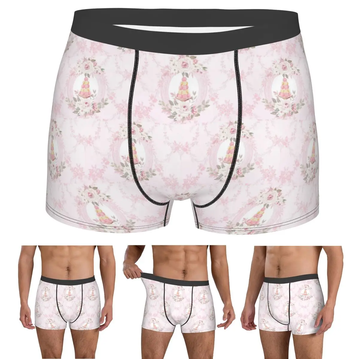 Boxer Underpants Shorts Marie Antoinette Afternoon Tea In French Paris Panties Male Breathable Underwear for Homme Man Gifts