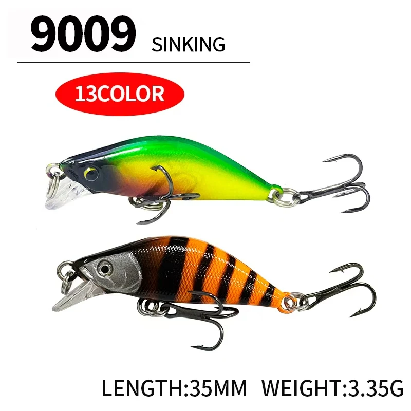 

35mm 3.3g Sinking Mini Minnow Fishing Lures Trout Crankbait Plastic Artificial Hard Baits Pike Pesca Wobblers Fishing Supplies