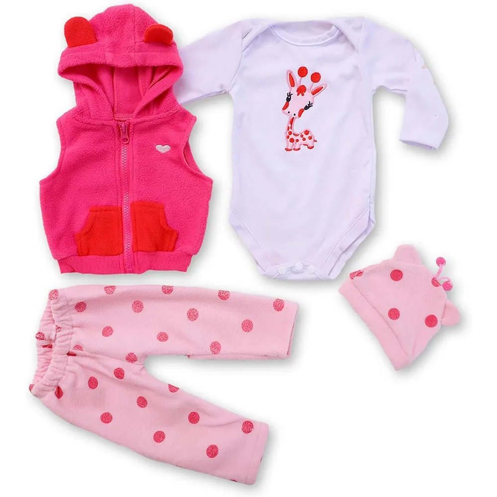 Realistische siliconen reborn babypop kleding outfit schoenen voor 18-20 inch/46-50 cm pop accessoires kit mode pop kleding set