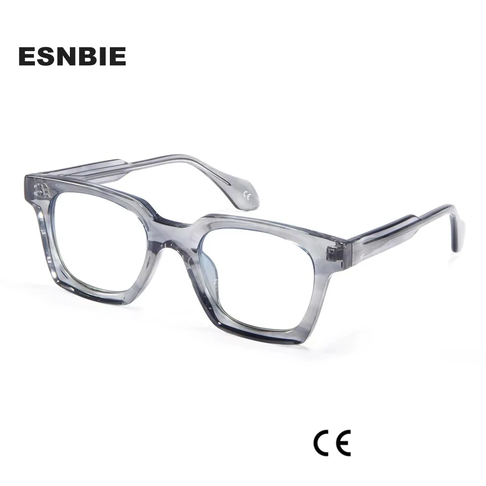 2022 Trendy Bevel Acetate Glasses Frame Women Square Eyeglasses Spectacles Myopia Prescription Optical Frame Oculos de grau