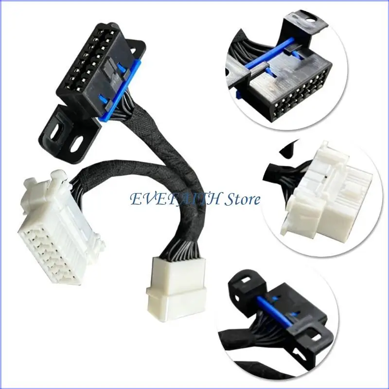 

124B OBDII Расширение Двойной разъем Y Разветвитель OBD OBD2 16PIN Кабель «папа-мама»