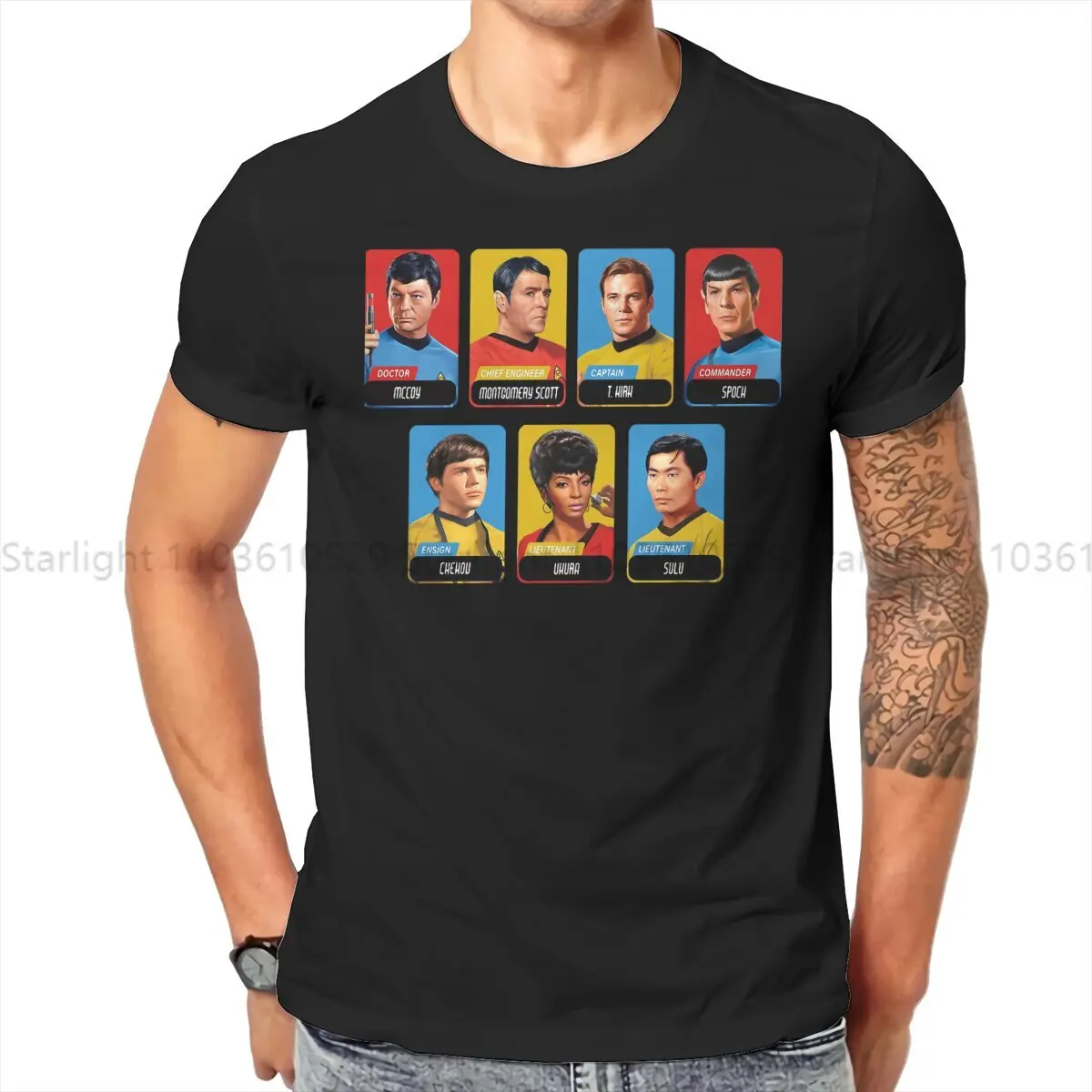 Retro Full Color Man's TShirt Starr Trrekk O Neck Short Sleeve T Shirt Humor Gift Idea