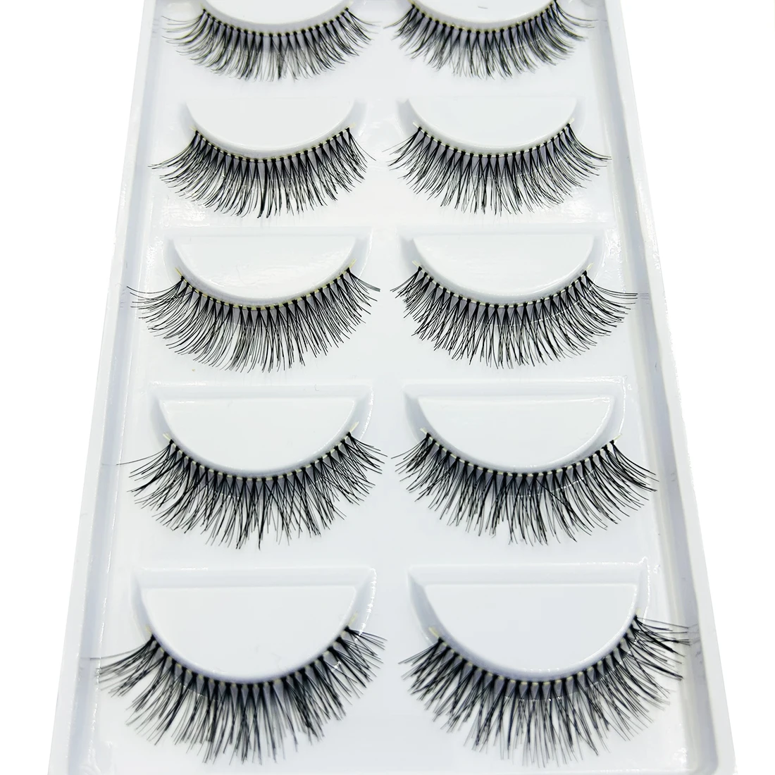 Macio Natural Cílios Postiços, Maquiagem Eye Lashes, Beauty Tool, Extensão Faux Lashes, Cilia Cilios, Handmade, 5 Pares