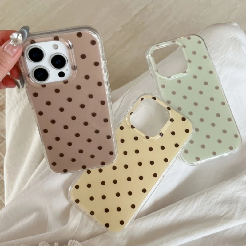 Minimalism Colorful Polka Dots Phone Case For iPhone 17 Air 16 15 14 13 12 11 Pro Max 16e X XR XS Max 7 8 Plus Shockproof Cover