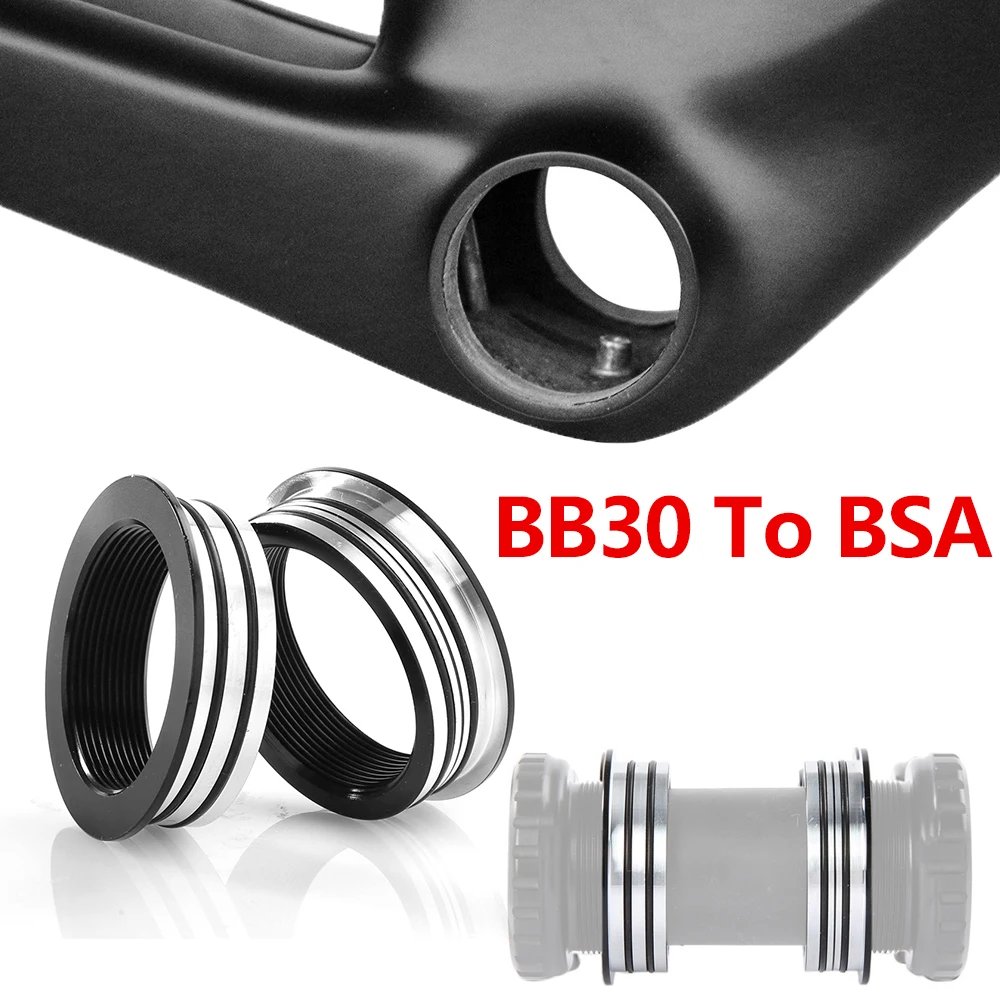 Bicycle Bottom Bracket Conversion Adapter BB30 To BSA BB68/73 BB51 BB52 BB70 BB30 To BSA Converter Aluminum Alloy with O-ring