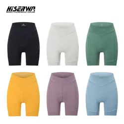 HISERWA Women Cycling Shorts Pro Breathable Slim Sports Bicycle Shorts 6 Hours Riding Shockproof Pad MTB Road Lady Bike Tights