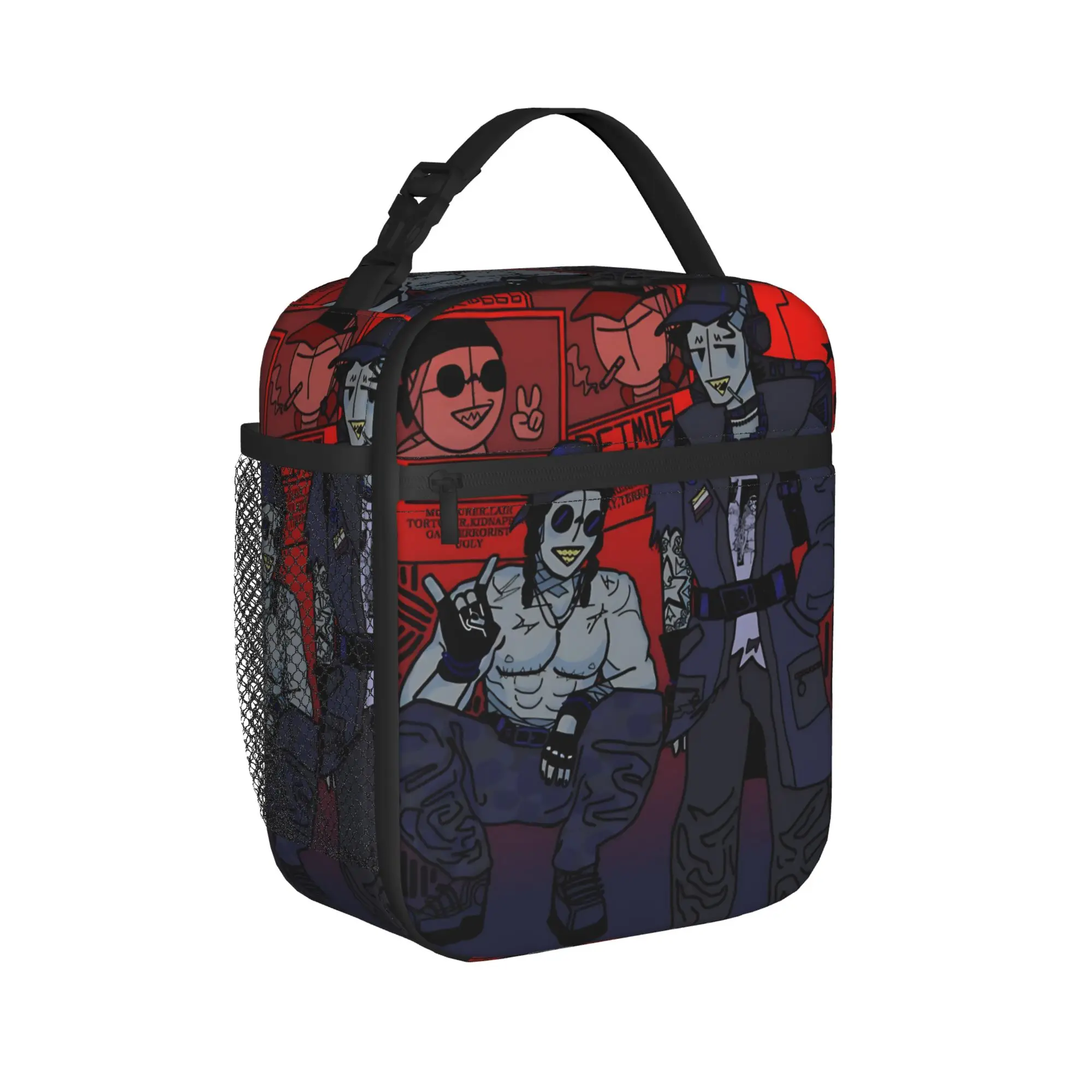 Insulated Lunch Bags Madness Combat Sketch Action Merch  Storage Food Box New Arrival Cooler Thermal Bento Box For School