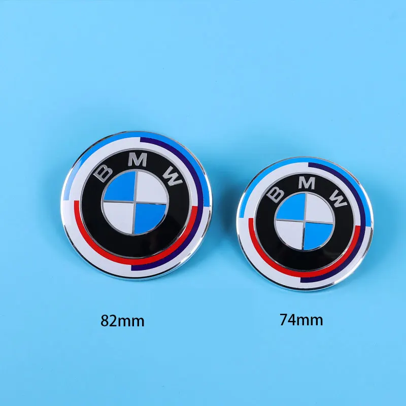 1Pc ABS 74mm 82mm Car Front Hood Badge Logo Rear Trunk Emblem for BMW M Performance E46 F10 F30 E39 E36 F20 E87 G20 G30 X1 X3 X5