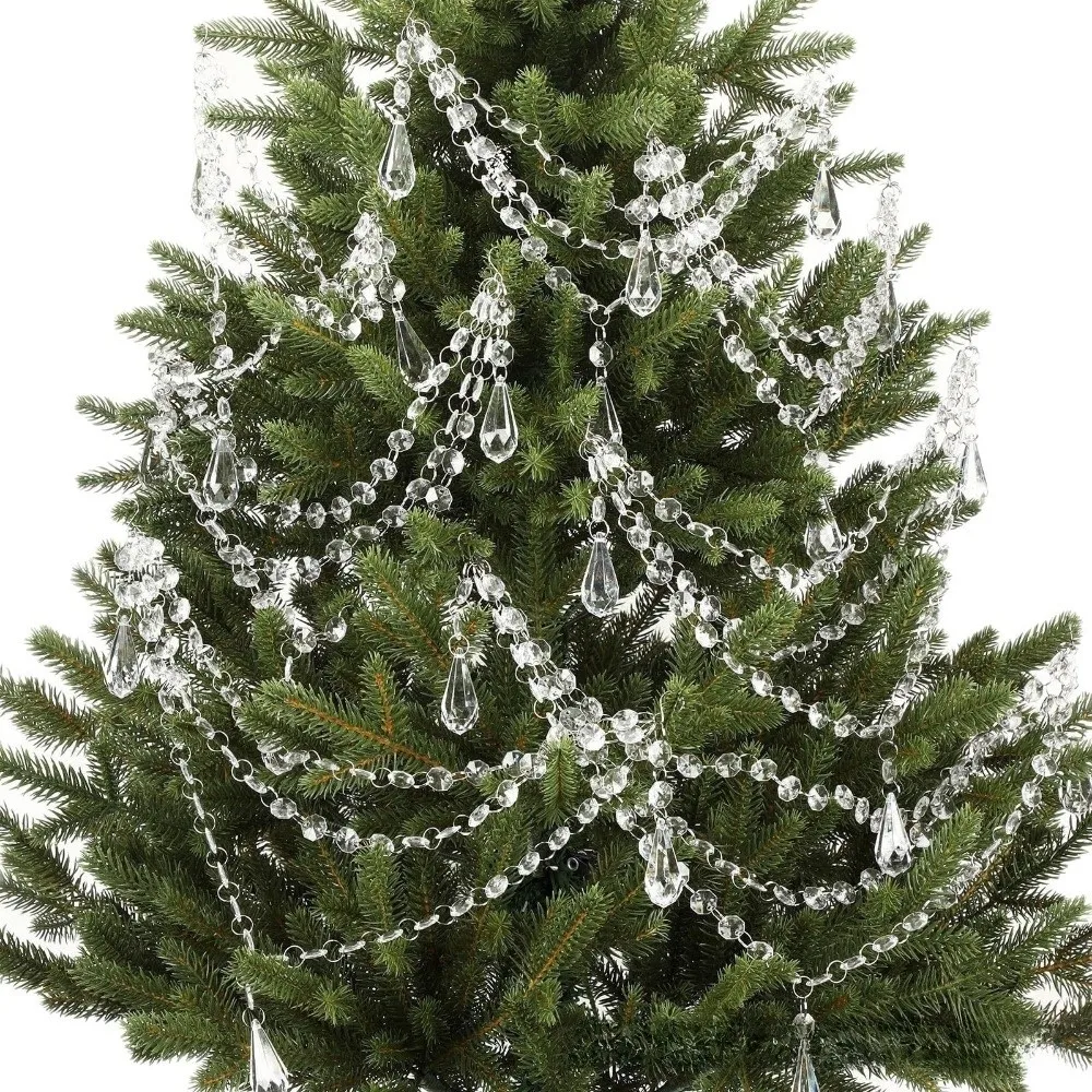 3 Layer Christmas Decorations Acrylic Crystals Snow Icicle Christmas Tree Ornaments Transparent Scene Setup Hanging Ornaments