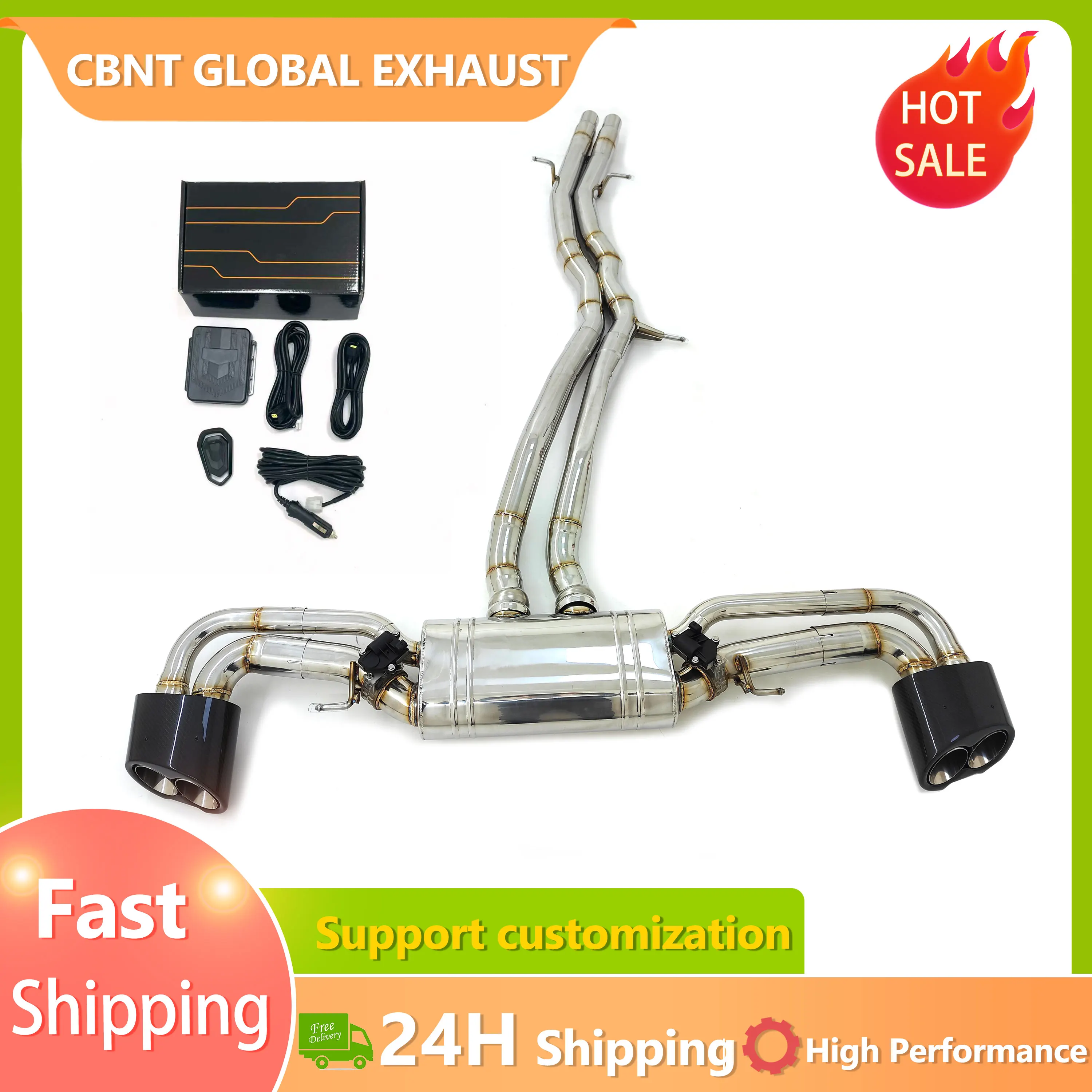 

CBNT High Quality RSQ8 Exhaust Systems for Audi RSQ8 4.0T SS304 Valvetronic Muffler Valved Catback with Remote Control