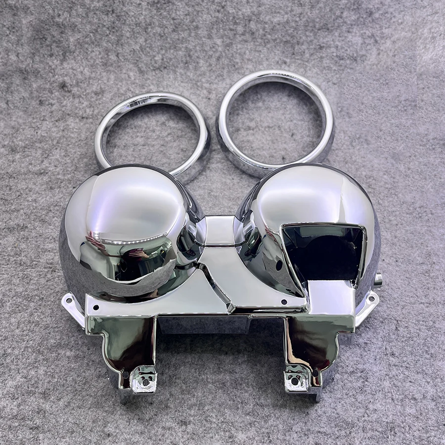 

1 Set Motorcycle Bottom Instrument Case Shell ABS Chrome Motorbike Upper Speedometer Gauge Cover For Honda CB400 CB750 92-94